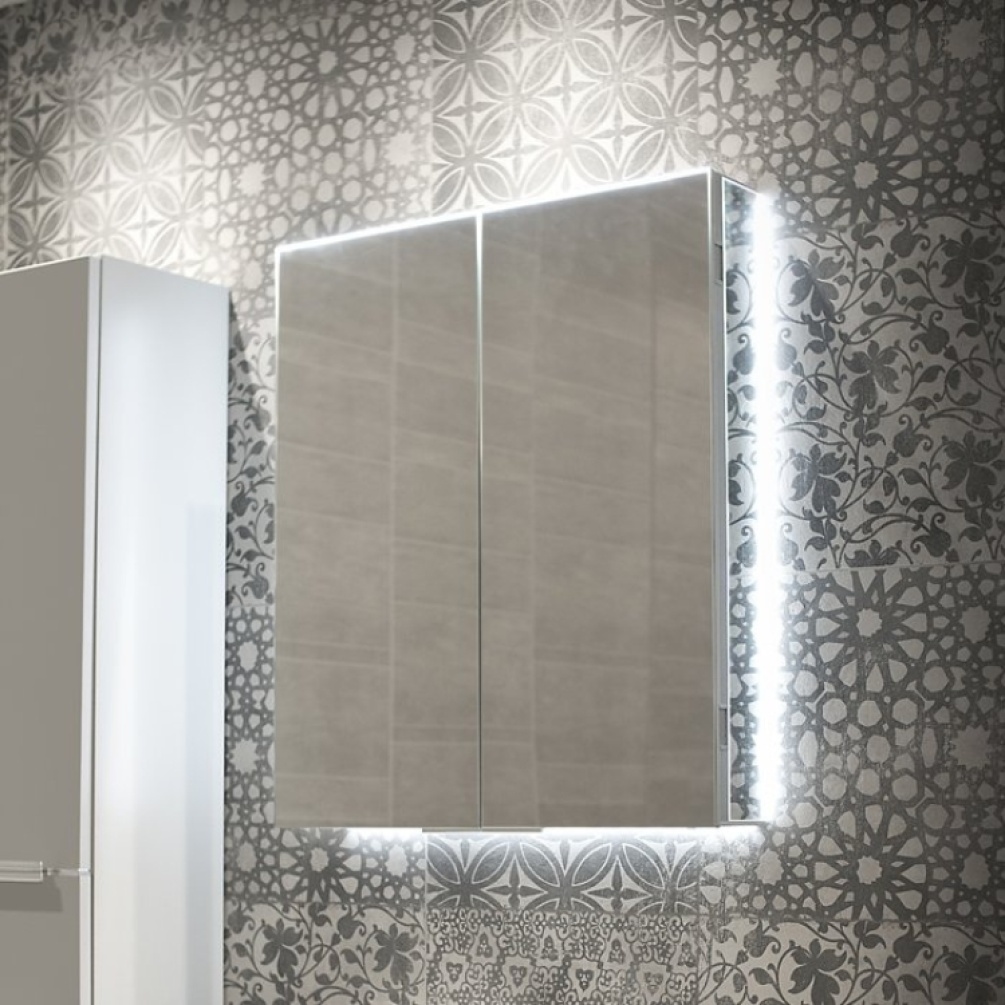 Product Lifestyle image of the HIB Ether 600mm LED Mirror Cabinet